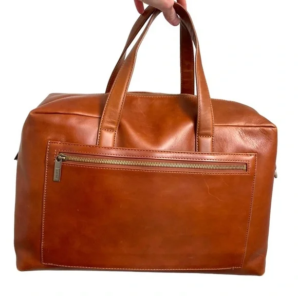 Always limited edition brown leather duffle bag unisex